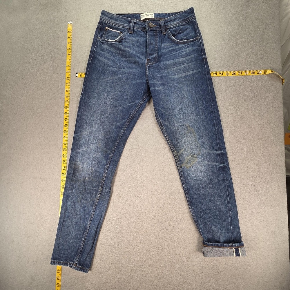The Stronghold Jeans Mens Selvedge Blue Med Wash Whiskers Honeycomb‎ Fits 29x30
